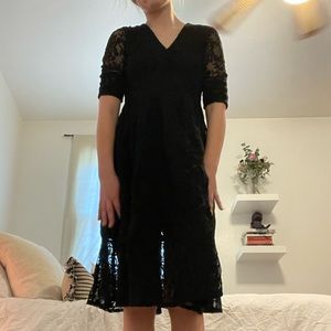 free people black lace dress